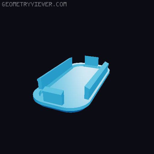 Hexagon LED Panels and Shelfs 3D model thumbnail