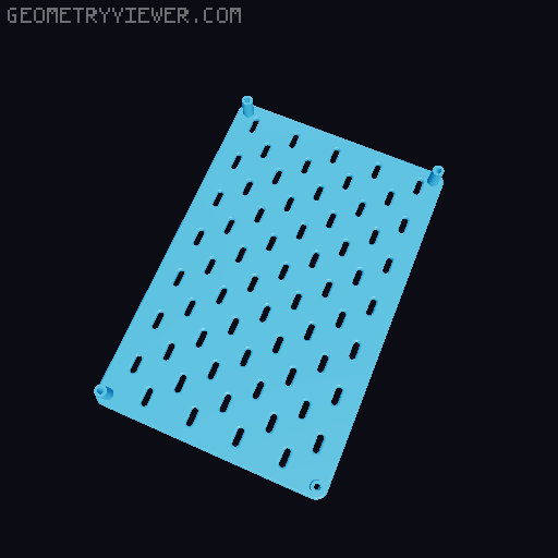 Skadis Pegboard, all sizes 80 to 360mm 3D model thumbnail