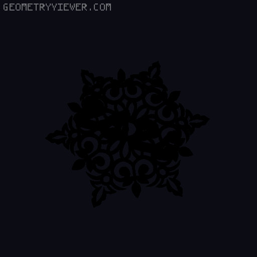 Initial A-Z snowflake décor 3D model thumbnail