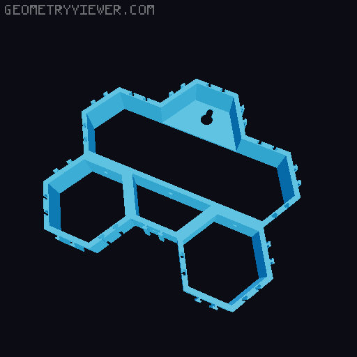 Lego Minifigure Hexagons combo with large minifig place 3D model thumbnail