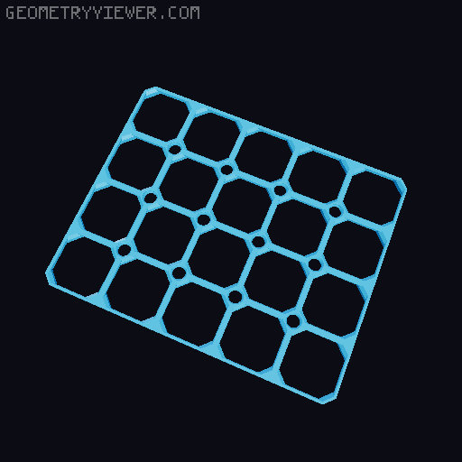 openGrid with Multiboard-compatible screw holes 3D model thumbnail