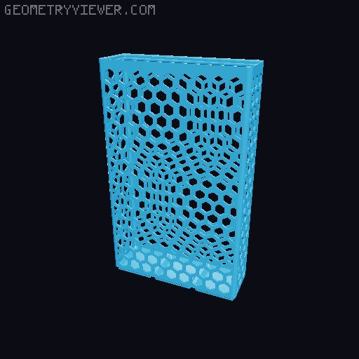 Gridfinity Hex Bins Light all sizes 3D model thumbnail