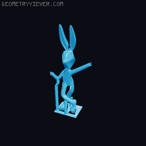 Bugs Bunny Standing 3D model thumbnail