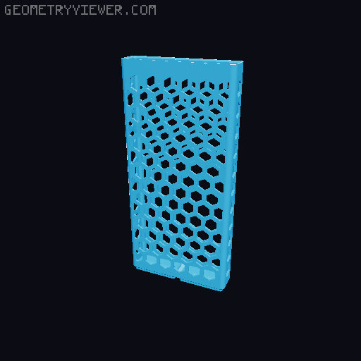 Gridfinity Hex Bins Light all sizes 3D model thumbnail