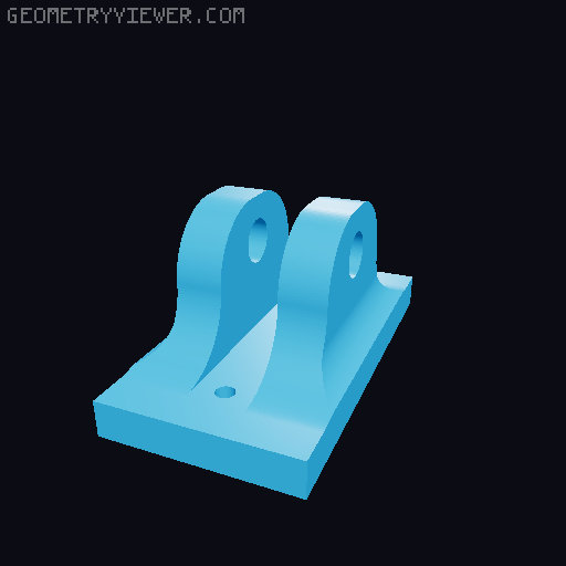 NR200P NR200 under desk mount, hanger 3D model thumbnail