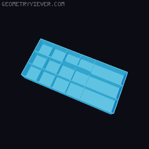 Modular Organizer 3D model thumbnail