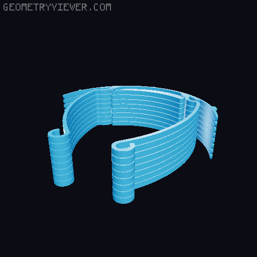 Manta Stack, 8 high for layer heights 0.3 and 0.35mm 3D model thumbnail