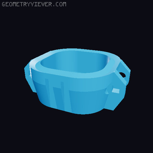 Cute Rugged Box Keychain 3D model thumbnail