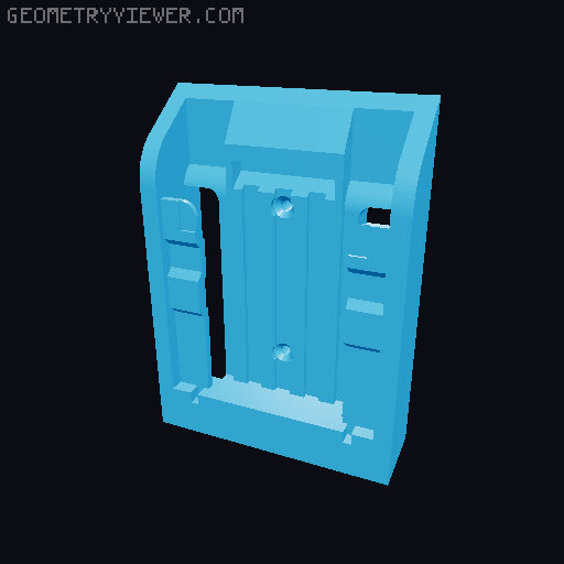 DeWalt Battery Holder for IKEA SKÅDIS Pegboard 3D model thumbnail