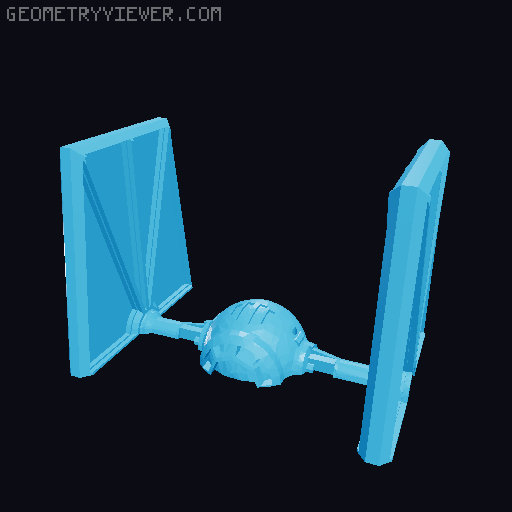 Bobbling StarWars Tie Fighter 3D model thumbnail