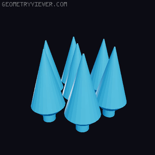 2D idealised rotational landslide with decorations - Model B 3D model thumbnail