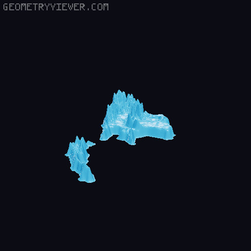 Topographic World Map 3D model thumbnail