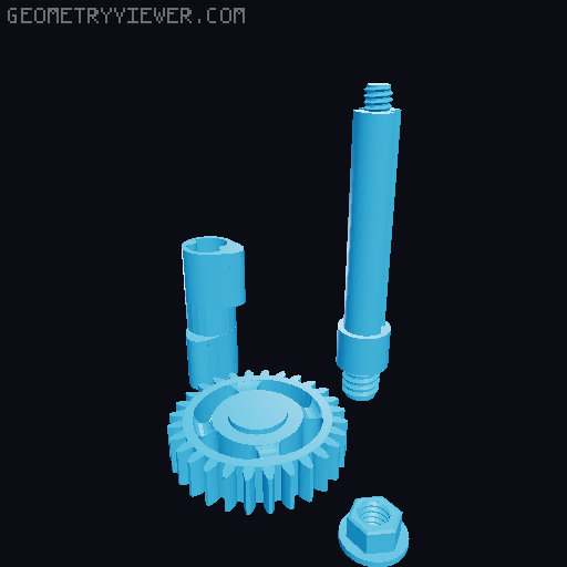 4 Stroke Flathead Boxer Engine 3D model thumbnail