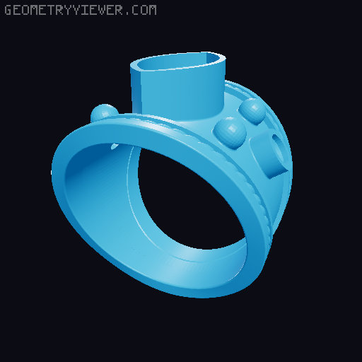 Byzantine Inspired Thick Ring 3D model thumbnail