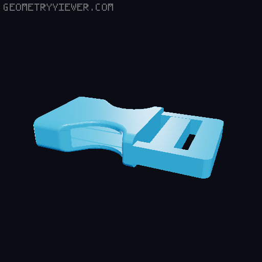 Backpack clip 32mm  v2.0 3D model thumbnail