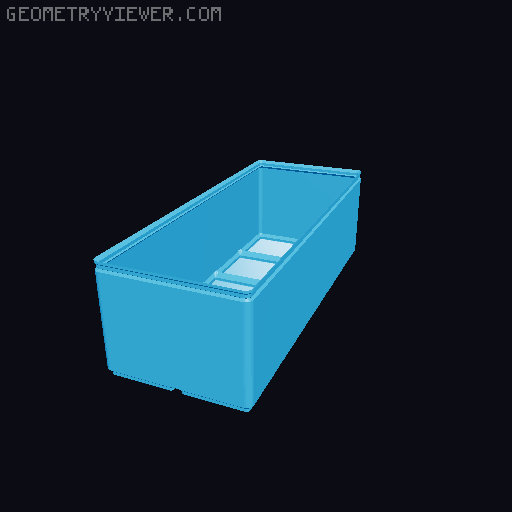 Gridfinity Box (Quick print, lite version, less filament!) 3D model thumbnail