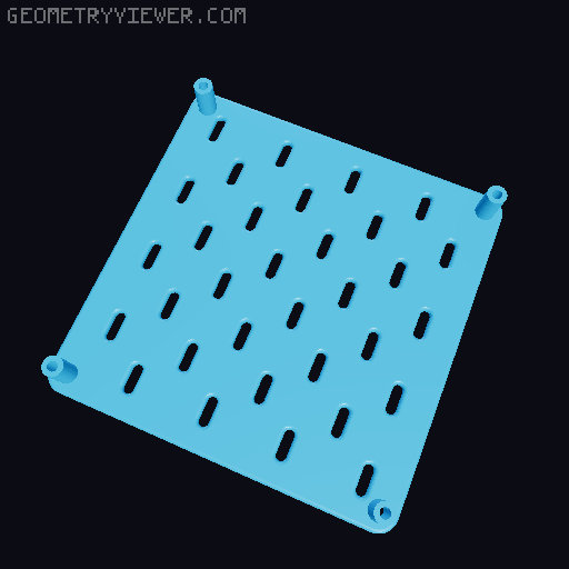 Skadis Pegboard, all sizes 80 to 360mm 3D model thumbnail