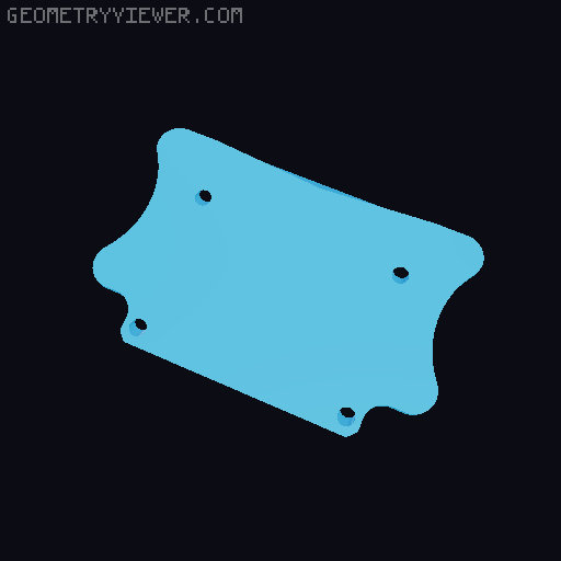 Tarmo5 front/rear A plate cover 3D model thumbnail