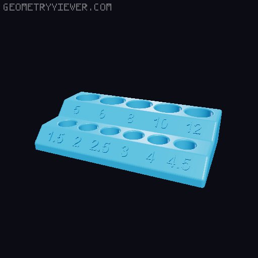 Kincrome 11 piece bit set organiser 3D model thumbnail