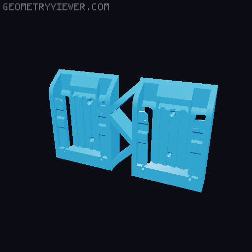 DeWalt Battery Holder for IKEA SKÅDIS Pegboard 3D model thumbnail