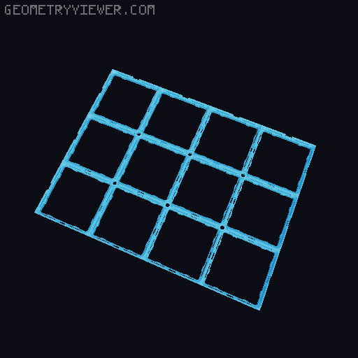 CLCKbase with Screw Holes, Sizes up to 9x9, Gridfinity Baseplate 3D model thumbnail