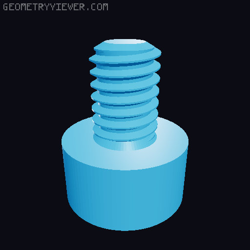 Hundreds of Metric Allen Screws with Cylindrical Head M2 up to M64 3D model thumbnail