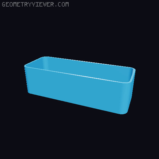 Bin for Ikea skadis - 564 models - hooks need support 3D model thumbnail
