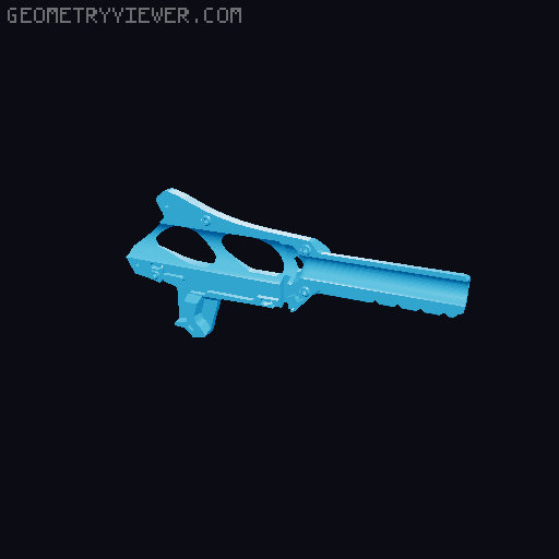 Ontos Carry Handle Thumbhole Stock Overhaul 3D model thumbnail