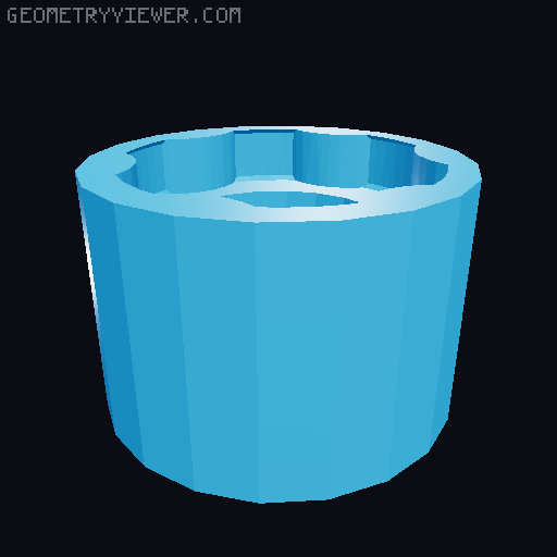 Dyna Dry Box / Filament Box 4L / screw-in aid - Nut 3D model thumbnail