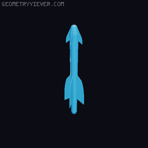 American Magic missile pack 3D model thumbnail