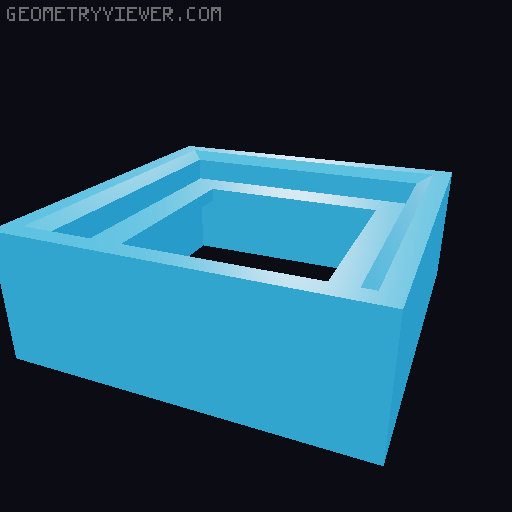 1x1 Grid (with different amount of magnet holes) 3D model thumbnail