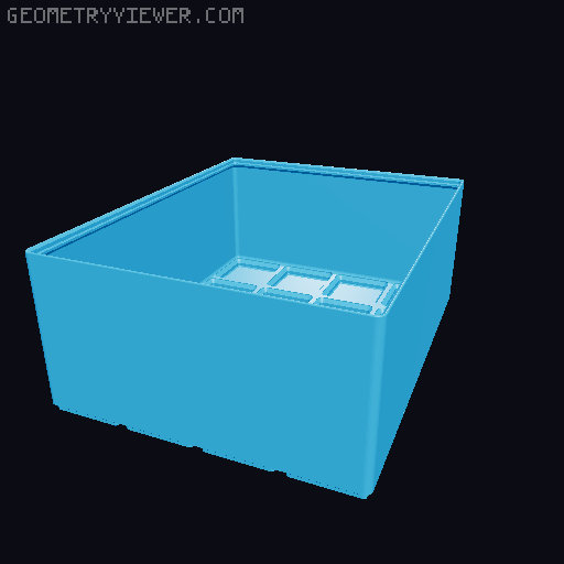 Gridfinity lite - economical plain storage bins 3D model thumbnail