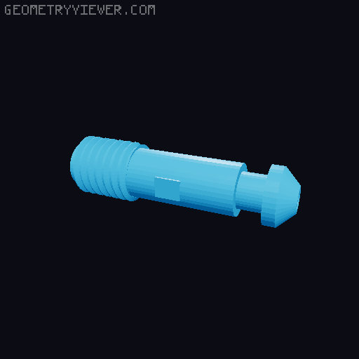 Zinc blaster printed plunger rods and plungers for 25mm or 26mm ID PT 3D model thumbnail