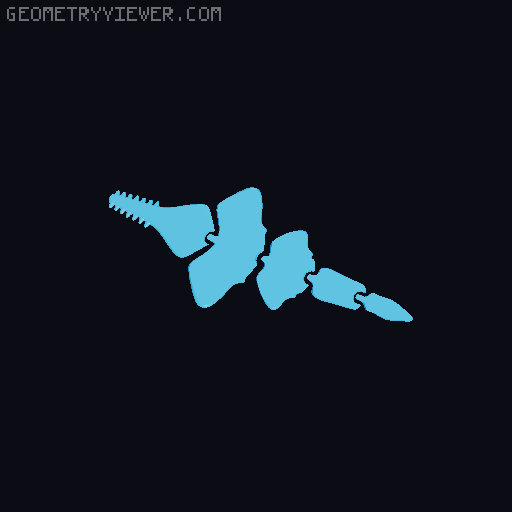 Articulated Sawfish (Carpenter shark) 3D model thumbnail