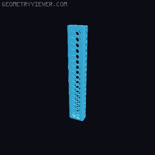 Gridfinity Hex Bins Light (rotated grid) all sizes 3D model thumbnail