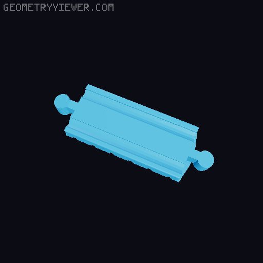 Wooden railway bridge system for Fischertechnik 3D model thumbnail
