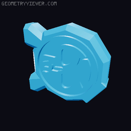 MtG Life Counter End Caps (Black & White Mana Symbols) 3D model thumbnail