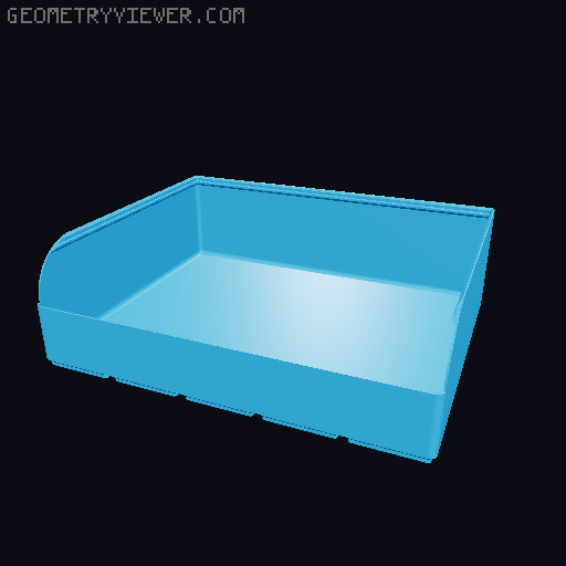 Gridfinity rouded bins collection all sizes 3D model thumbnail