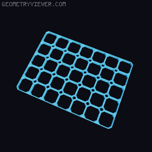openGrid with Multiboard-compatible screw holes 3D model thumbnail