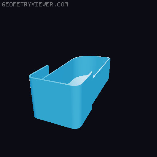 XL Version of X1C Waist Shoot removable bucket 3D model thumbnail