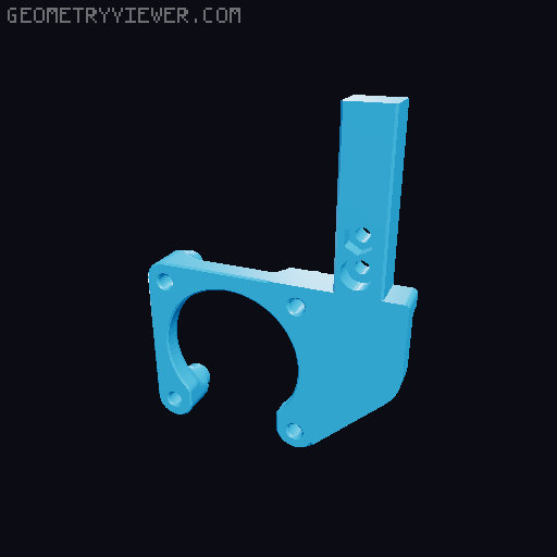 Core XZ motormount with knob tensioner v2 3D model thumbnail
