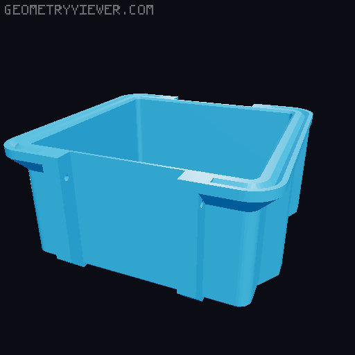 AA Battery Box 3D model thumbnail