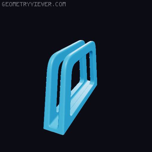 Minimalistic laptop stand 3D model thumbnail