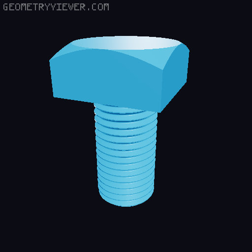 ASME B18.2.1.1 Complete Pack | All Inch Sizes | 60mm | Tuerca y Tornillos .STL | 3D-print optimized 3D model thumbnail