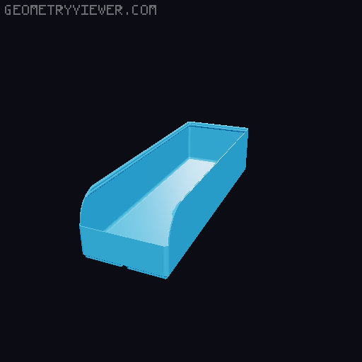 Gridfinity rouded bins collection all sizes 3D model thumbnail
