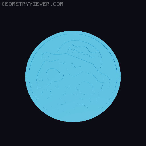Skull Insert for Photo Caddy 3D model thumbnail