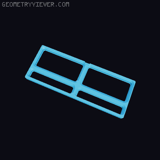Gridfinity Clip Base - Half Grid Spacers 3D model thumbnail
