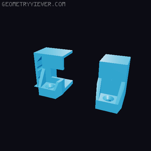 Power adapter holder 3D model thumbnail