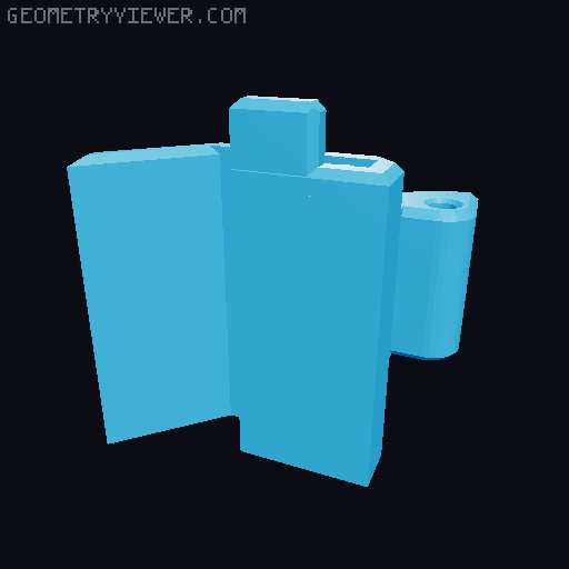 Remix K1 riser with hinges for lid, added vents (open/close), PTFE tube exit out right rear to the side. 3D model thumbnail