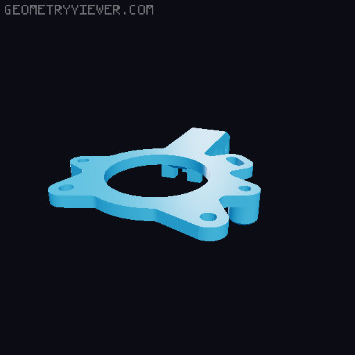 Protoxtruder 2.0 Ebb36 mount 3D model thumbnail